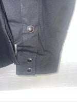 New Men’s White Horse Black Long Sleeve Pearl Snap Medium B-101