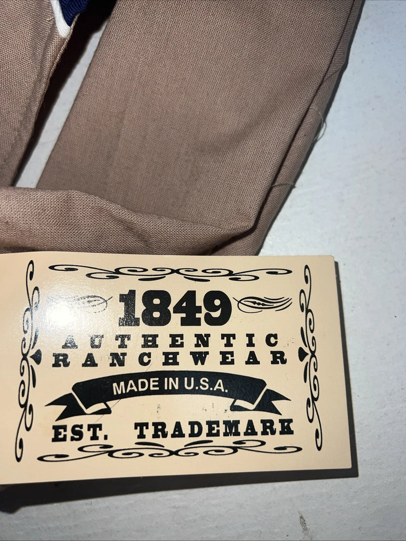 New Women’s 1849 Authentic Ranchwear Blue Tan Western Show Shirt XL #2720 UU-27