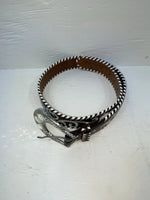 New Black Genuine Leather Nocona Stitched And Weaved S Belt #N3488802 Z-147