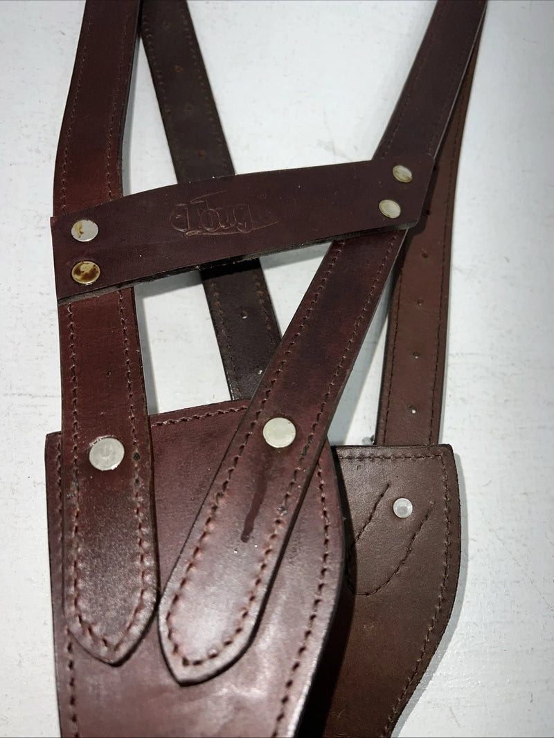 New Tough 1 Brown Leather Comfort Cribbing Collar #52-2500L W-54