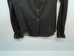 New Women’s Black White Panhandle Slim Long Sleeve Button Up Shirt #3533 3B-24