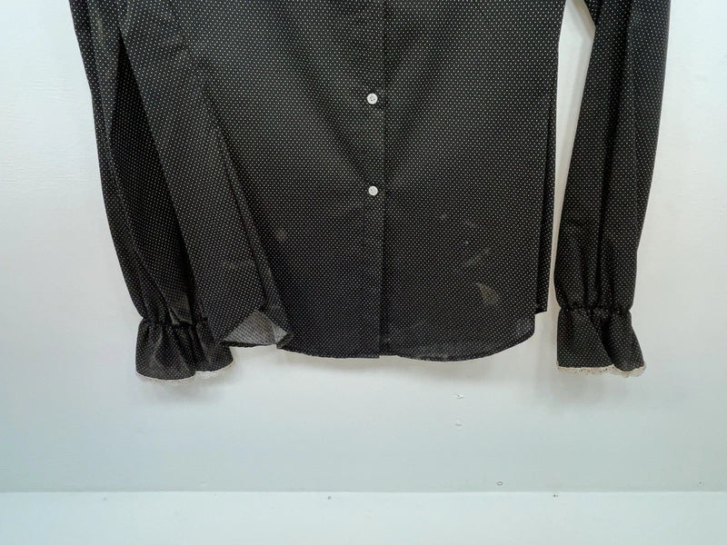 New Women’s Black White Panhandle Slim Long Sleeve Button Up Shirt #3533 3B-24
