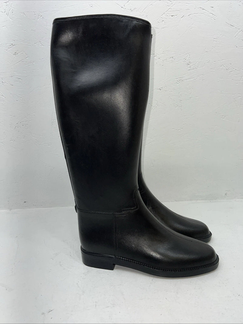 New Women’s Black Cadett Rubber English Riding Boots. 790191 7 W. 12-29