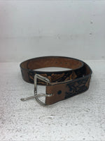 New Brown Genuine Leather Chambers Eagle Tooled 34” Belt #6412-13 Z-22
