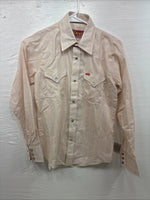 New Kids ELY Plains Tan Stripe Long Sleeve Pearl Snap Size 16 CC-115