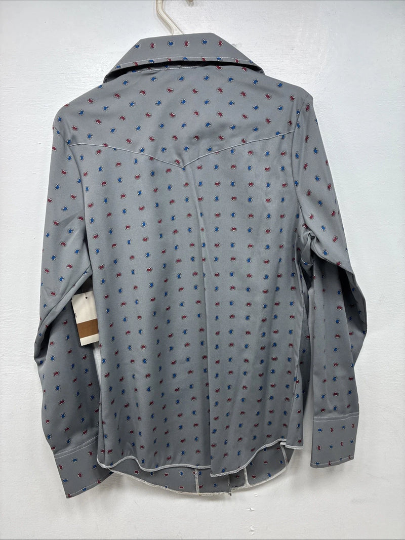 New Women’s Dickson Jenkins Greg Design Long Sleeve Pearl Snap Size 34 MM-29