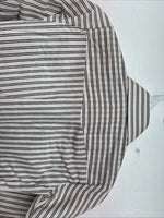 New Kids Kangaroo Brown Stripe long Sleeve Pearl Snap Size 8 DD-136