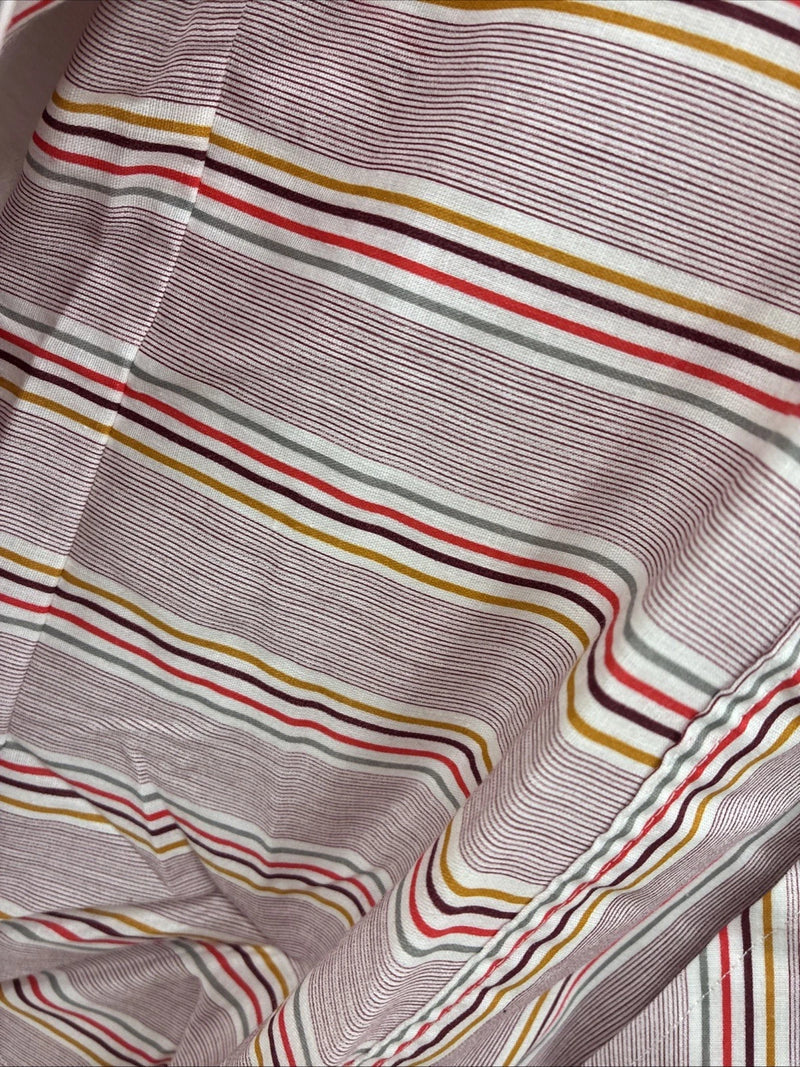 New Men’s Tem Tex Pink Stripe Long Sleeve Pearl Snap 16 X 35 Large Q-109