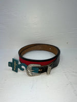 New Red Genuine Leather Wrangler 34” Belt #628005 JJ-5