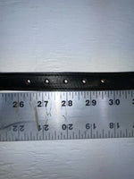 New Black Genuine Leather Chambers Beaded 28” Belt #PR485 JJ-136