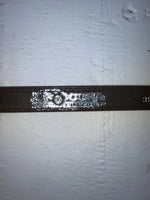 New Brown Genuine Leather Nocona Silver Pendent 28” Belt #3216244 JJ-119