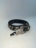 New Cow Print Genuien Leather Nocona Black Stud 42” Belt #N2440501 NN-123