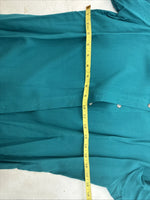 New Women’s Roughrider Blue Long Sleeve Button Up Size Large TT-133