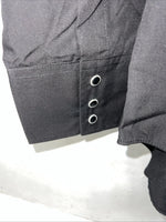 New Men’s Black ELY cattleman Pearl Snap Long Sleeve Shirt 16.5x35 L P-34