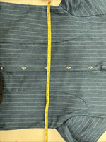 New Women’s Cowboy Threads Blue Stripe Long Sleeve Button Up Medium YY-79