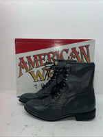New Men’s Gray Lace Up American West Cowboy Boots. 6999 11 E W. 8-62