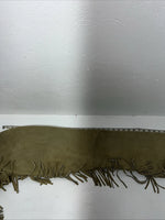NOS Tan Equi-grip Show Chaps XL With Fringe Adjustable Waist 33” I-77