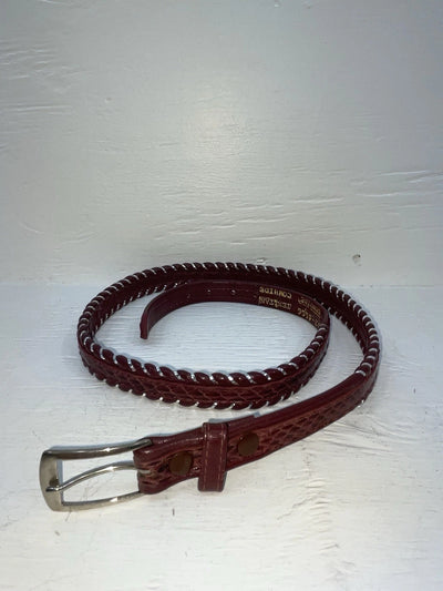 New Red Genuine Leather Tex Tan Weaved 34” Belt #02/4566 JJ-17
