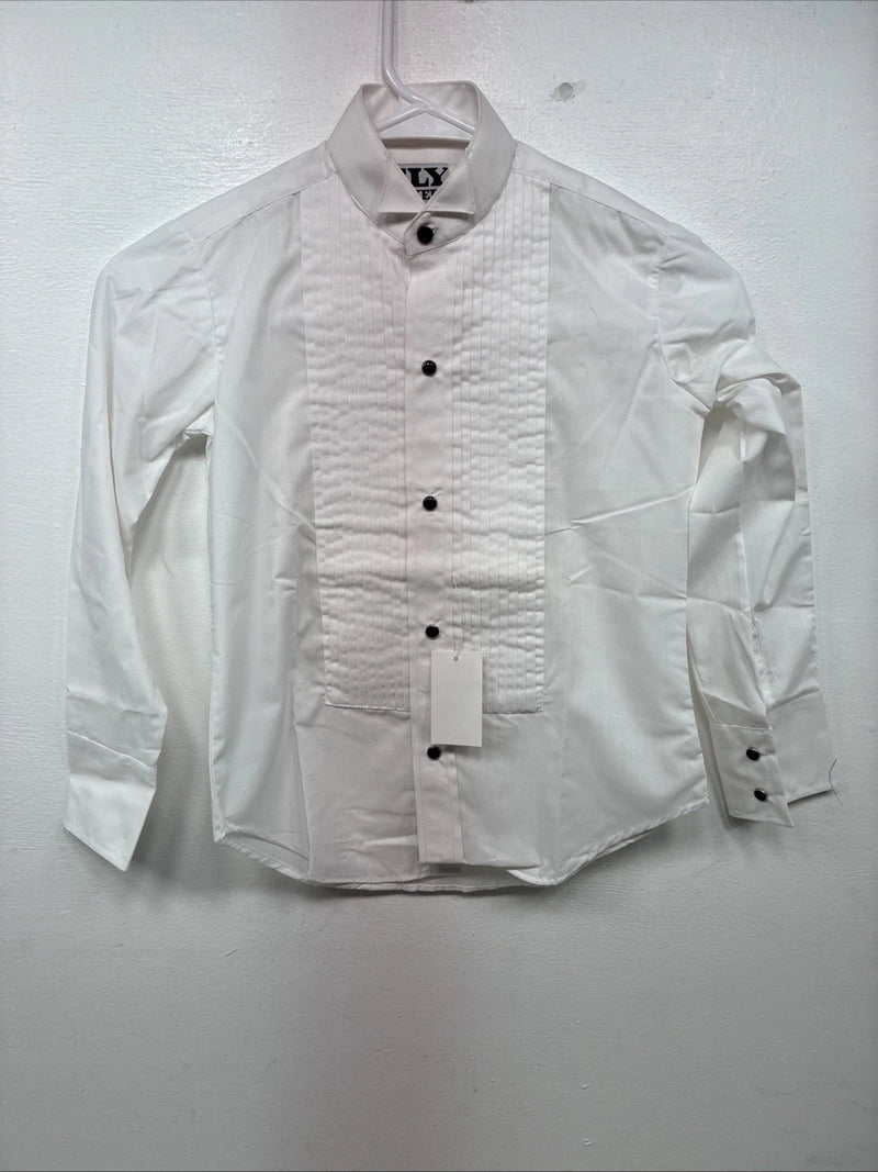 New Kids ELY Tuxedo White Long Sleeve Button Up Size Small 6-8 YY-27