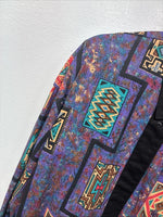 New Women’s Mine & Bills Purple Design Long Sleeve Button Up Medium MM-106