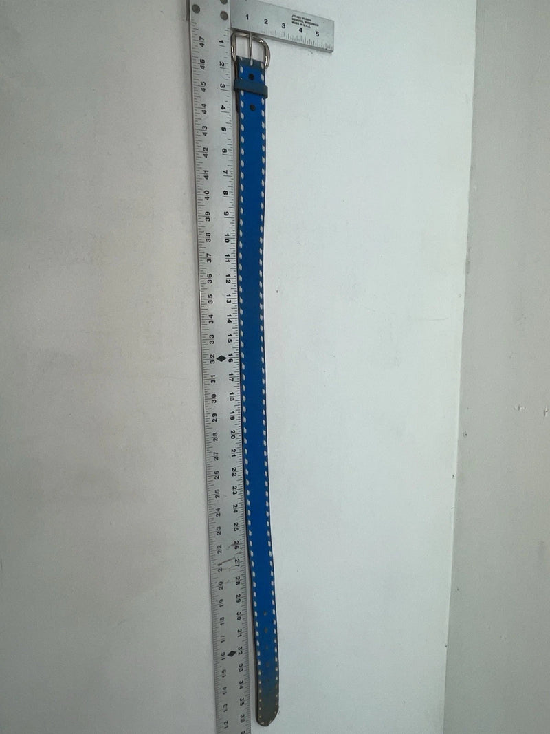 New Blue Genuine Leather Weaved 32” Belt #7030 Z-46