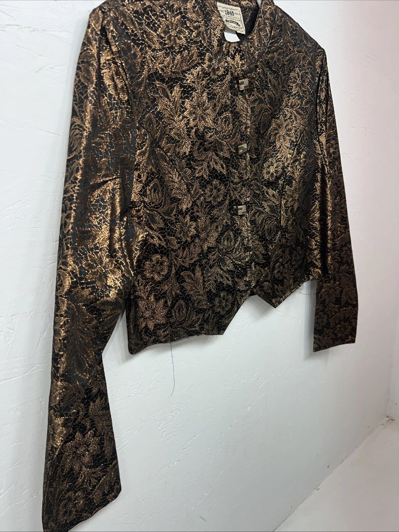 New Women’s Gold 1849 Authentic Ranchwear Western Short Show Jacket Medium G-607