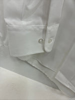 New Classix White Long Sleeve Button Up English Shirt XL AA-49