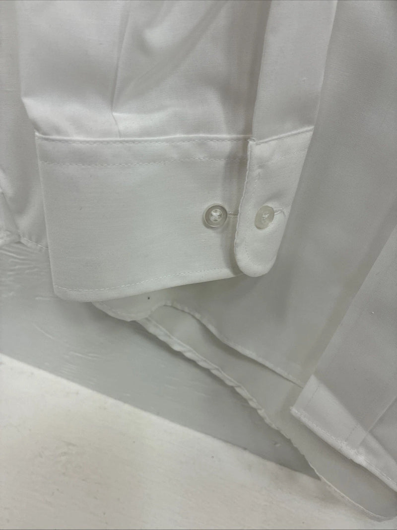 New Classix White Long Sleeve Button Up English Shirt XL AA-49