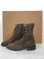 New Women’s Brown Lace Up Texas Brand Cowboy Boots. 4471 5 M. 2-56
