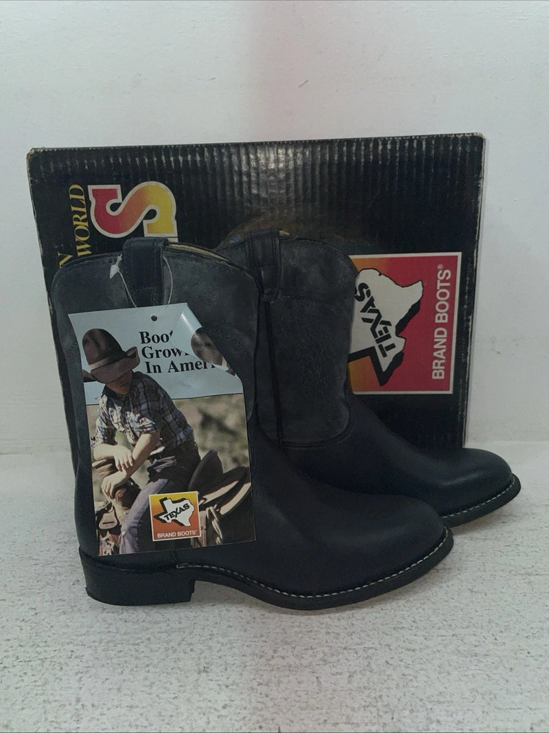 New Youth Grey Texas Brand Cowboy Boots. 3205 4 D. 22-59