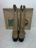 New Men’s Cream Texas Brand Cowboy Boots. 7899 7.5 7 1/2 D. 1-72