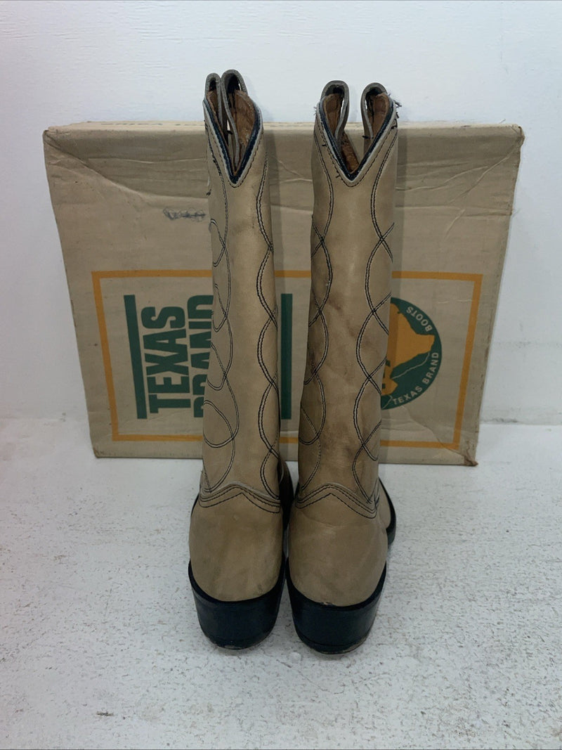 New Men’s Cream Texas Brand Cowboy Boots. 7899 7.5 7 1/2 D. 1-72