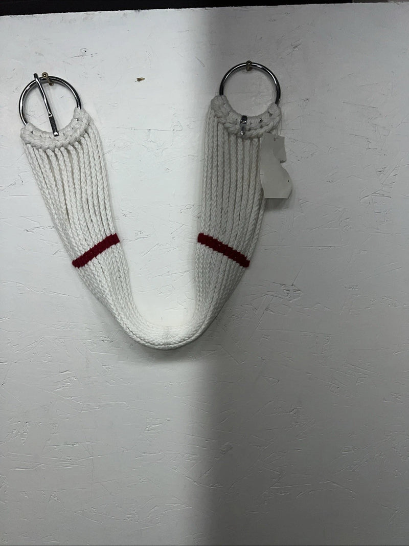 New Tough 1 White Red Mohair 33” Cinch #59-1233 U-22