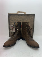 New Men’s Brown Lace Up Laredo Cowboy Boots. 1225 9.5 9 1/2 D. 5-45