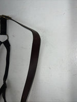 New Showman Nylon Black Halter With Genuine Leather Head Piece #6657 W-50