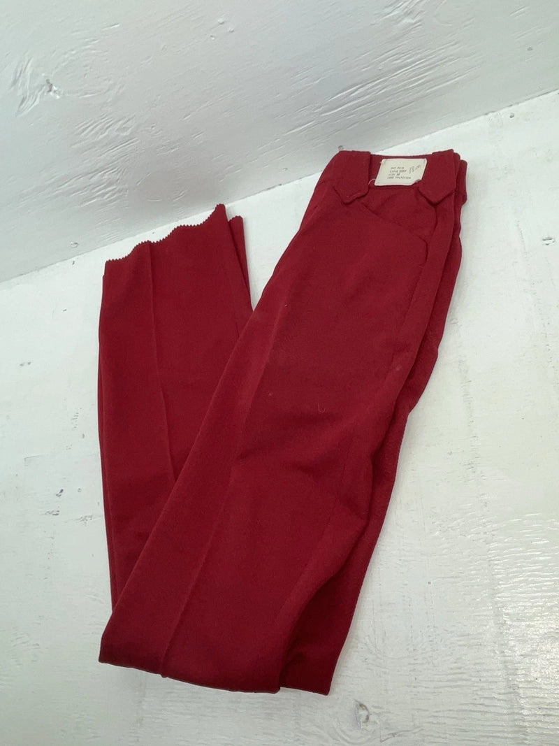 New Vintage Red Polyester Pants #2327 3A-78