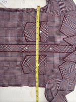 New Kids Champion Western Red Plaid Long Sleeve Pearl Snap Size 6 DD-50