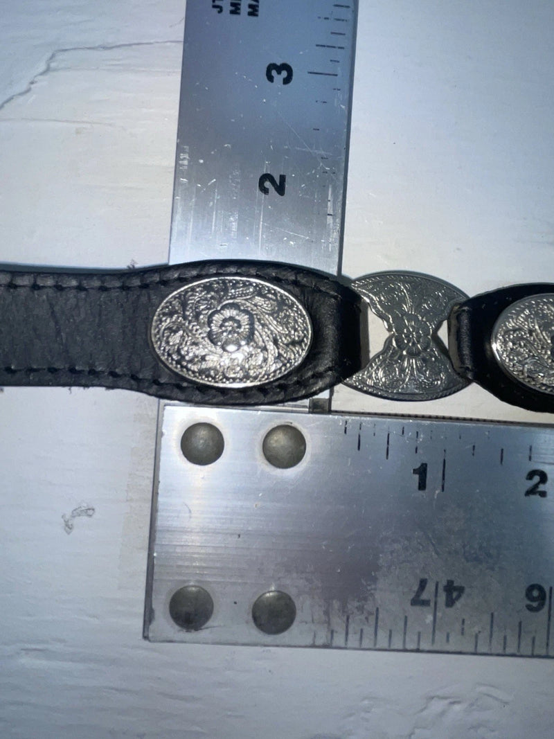 New Blacks Genuine Leather Silver Pendent XXL BELT #398402 NN-109