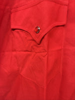 New Men’s ELY Cattleman Western Red Short Sleeve Pearl Snap 18 2XL X-7