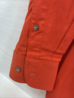 New Men’s Wrangler PBR Orange Long Sleeve Button Up 2XL F-100
