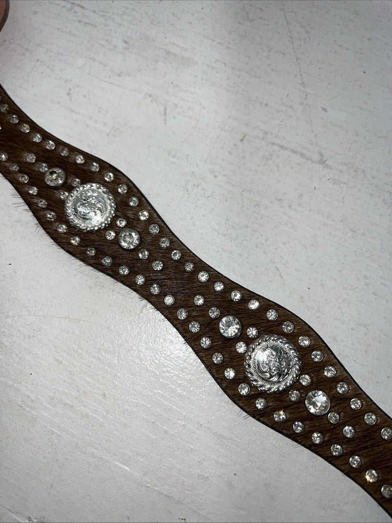 New Nocona Brown Fur Genuine Leather Belt Small #N3441002 W-18