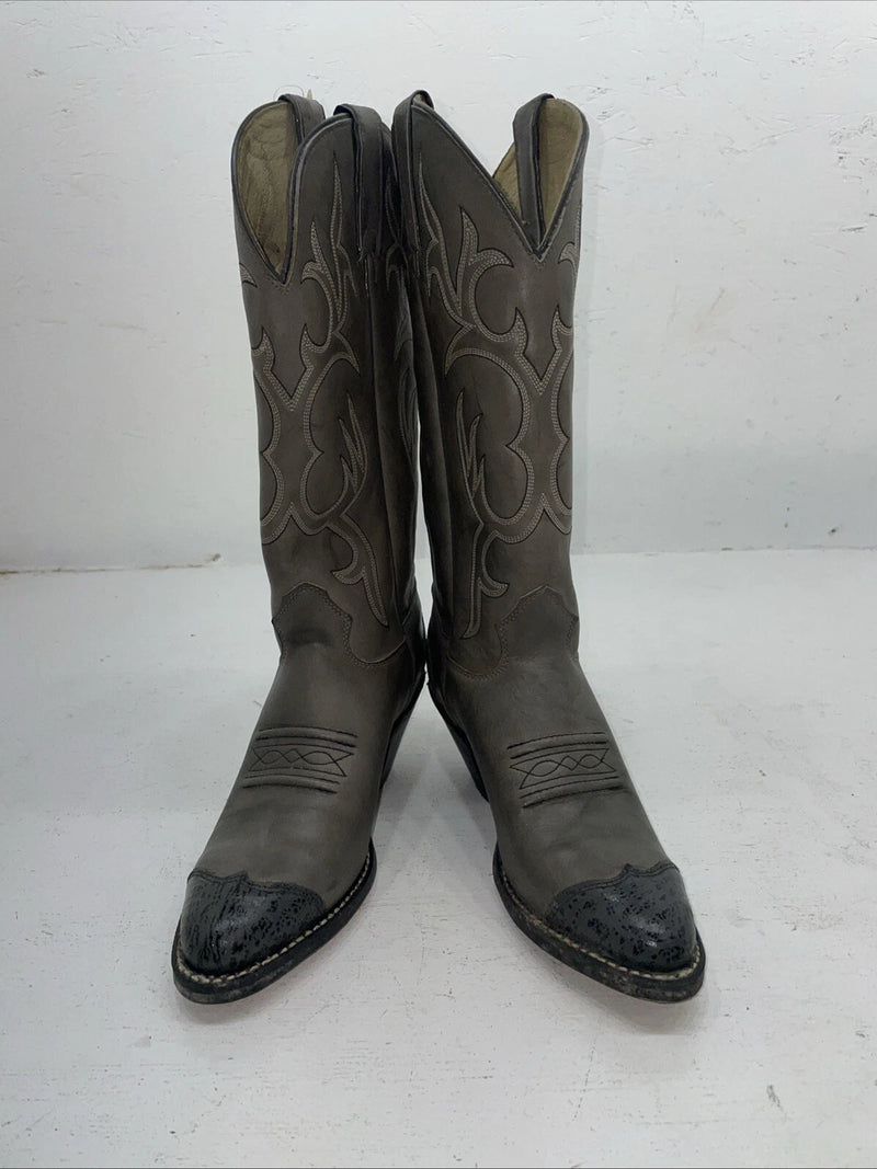 New Women’s Grey Texas Brand Cowboy Boots. 4902 7 M. 18-49