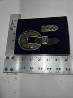 New Women’s Montana Silversmiths 3/4in 5 Bead Buckle Set. 8910 A-75