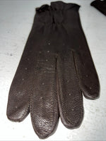 New Brown Leather Show And Riding Gloves B-502
