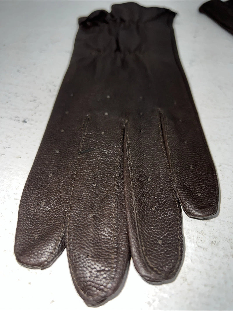 New Brown Leather Show And Riding Gloves B-502