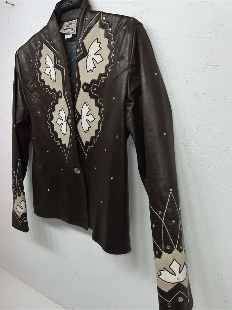 New Women’s 1849 Authentic Ranchwear Brown Western Show Jacket Small #3732 WW-5