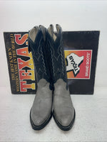 New Men’s Gray Texas Brand Cowboy Boots. 5502 7.5 7 1-2 D. 3-150