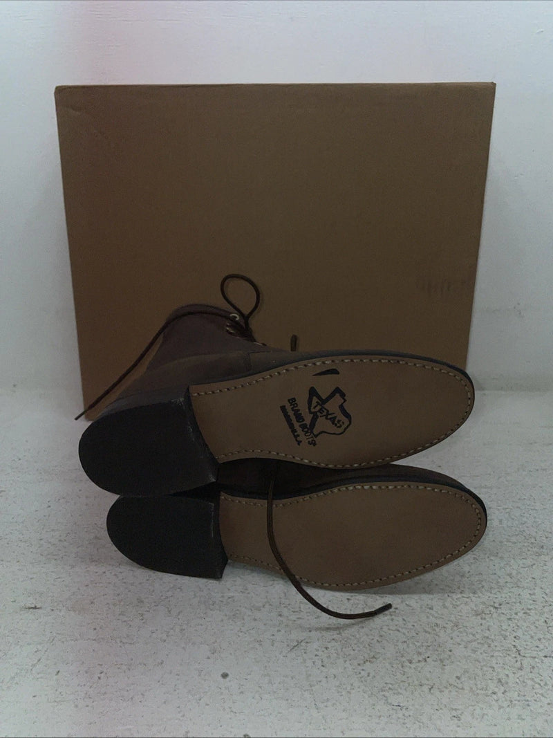 New Women’s Brown Lace Up Texas Brand Cowboy Boots. 4471 5 M. 2-56