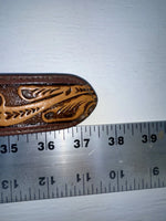 New Blue Genuine Leather Longhorn Tooled 32” Belt #82829 JJ-39