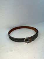 New Gray Genuine Leather Comanche Tooled 34” Belt #10357 Z-106